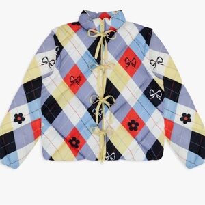 Lisa Says Gah Multicolor Argyle Jacket